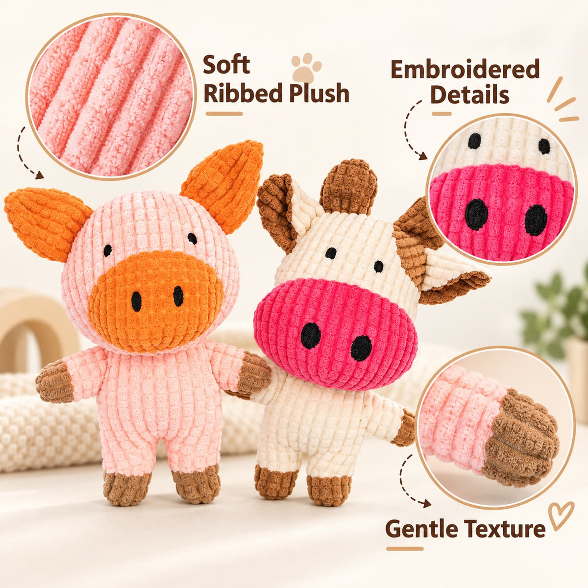 Plush Fabric Plush Squeaky Dog Toy, 7 Styles, By GAVPEPY image 3 - 2.jpg