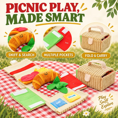 Plush Picnic Basket Hide-and-Seek Dog Toy Set, By GAVPEPY image 3 - 2.jpg