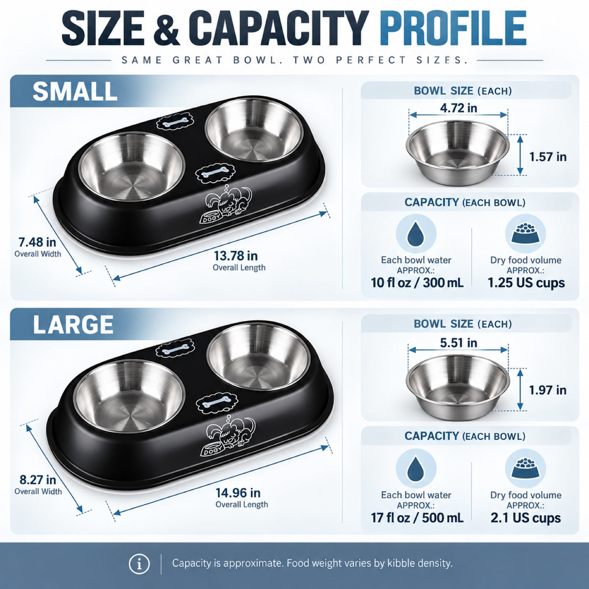 Monkey-Print Double Pet Bowl, 2 Sizes, By GAVPEPY image 3 - 2.jpg