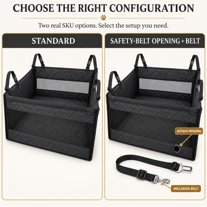 Hard-Bottom Rear Seat Pet Enclosure, 2 Colors, 2 Sizes & 2 Packages, By GAVPEPY image 3 - 2.jpg