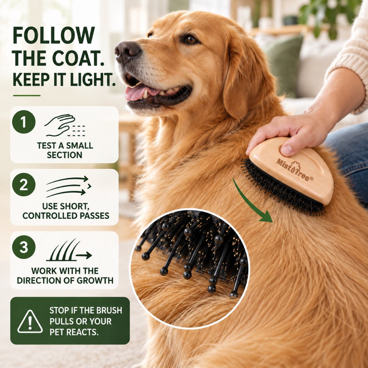 Crescent-Handle Pet Grooming Comb, By GAVPEPY image 3 - 2.jpg