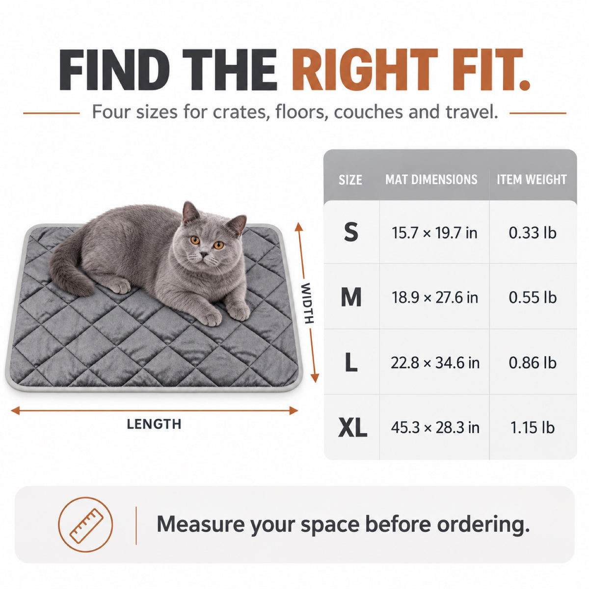 Reversible Waterproof Self-Warming Pet Mat, 3 Colors & 4 Sizes, By GAVPEPY image 4 - 3.jpg
