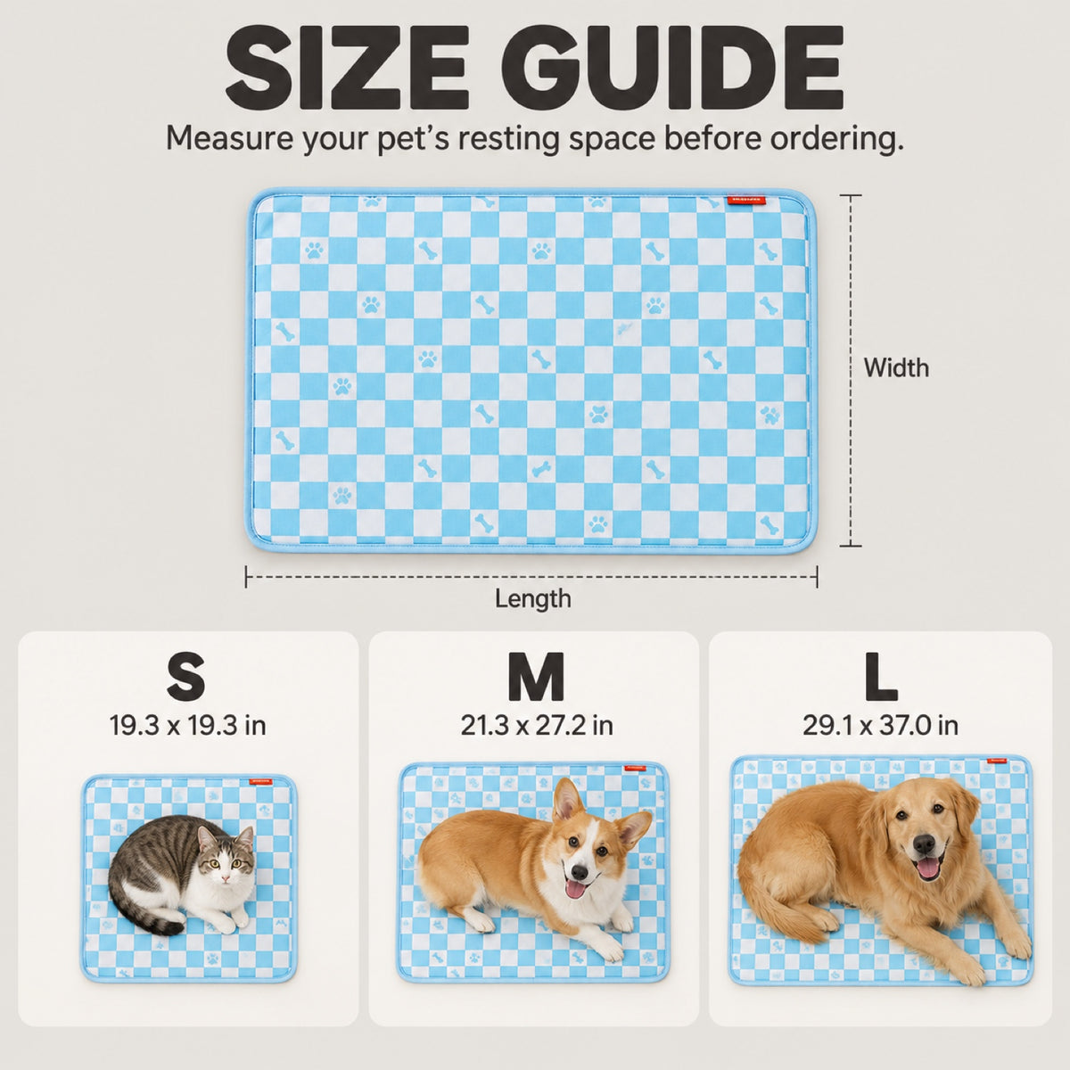 Foam Pet Bed Mat, 4 Colors & 3 Sizes, By GAVPEPY image 4 - 3.jpg