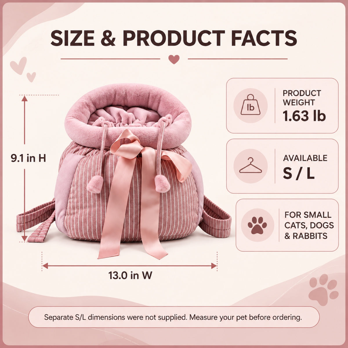 Front-Worn Pet Carrier Backpack, 2 Sizes, 2 Colors, By GAVPEPY image 4 - 3.jpg