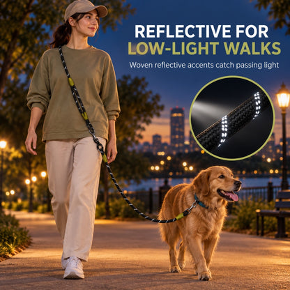 Reflective Hands-Free Running Dog Leash, 9 Colors and 2 Widths, By GAVPEPY image 4 - 3.jpg