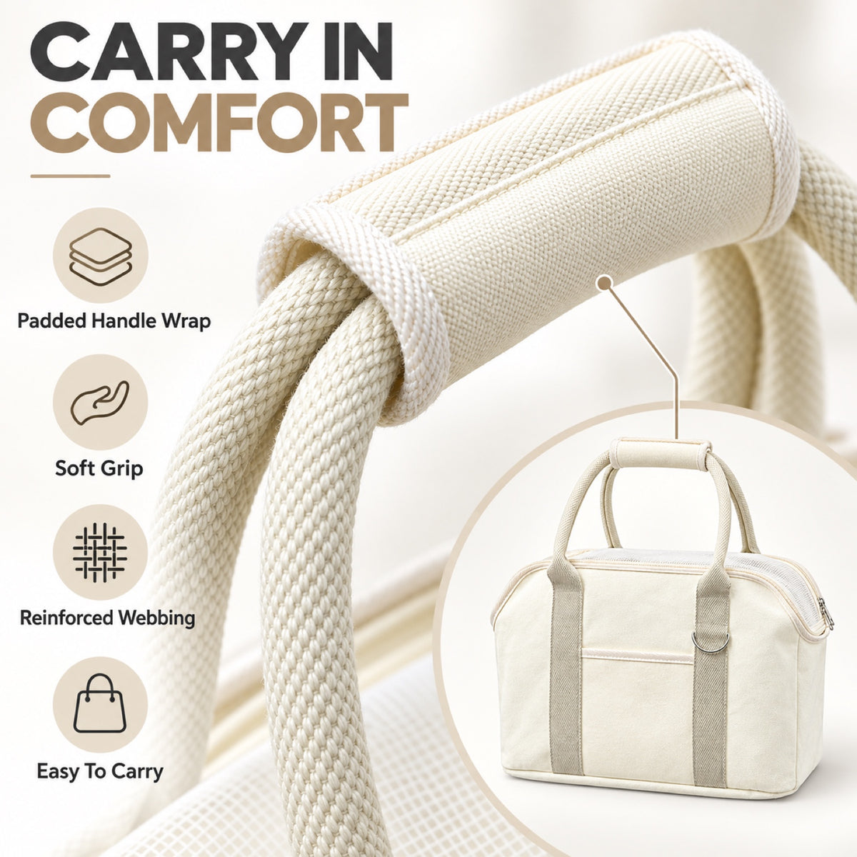 20 L Canvas Pet Tote Carrier, 2 Colors, By GAVPEPY image 4 - 3.jpg