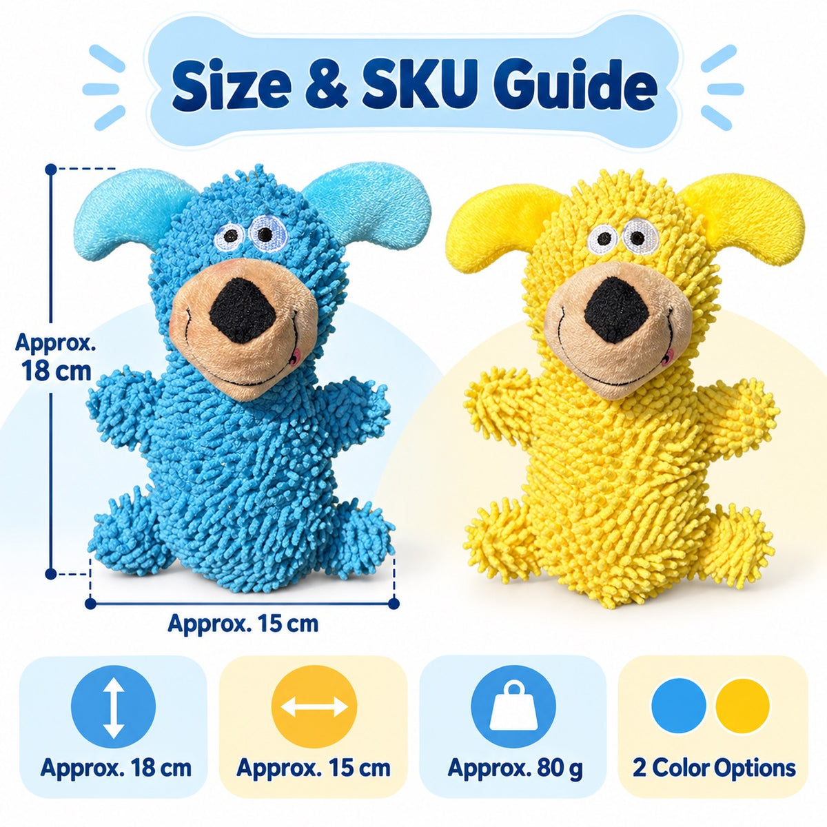 牛津布 Plush Squeaky Dog Toy, 2 Styles, By GAVPEPY image 4 - 3.jpg