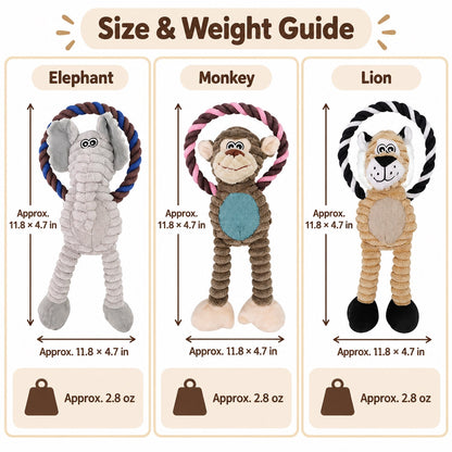 Plush Fabric Plush Squeaky Dog Toy, 3 Styles, By GAVPEPY image 4 - 3.jpg