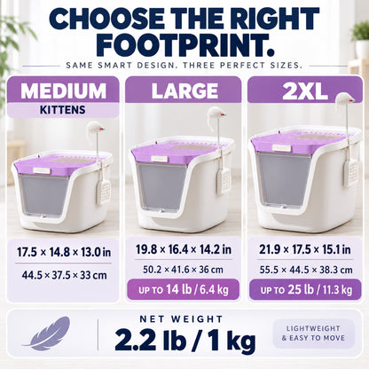 GAVPEPY Enclosed Cat Litter Box, 19 Options image 4 - 3.jpg