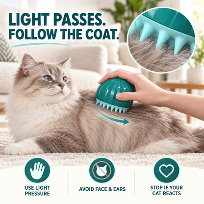 Silicone Cactus Pet Bath Brush, Green, By GAVPEPY image 4 - 3.jpg