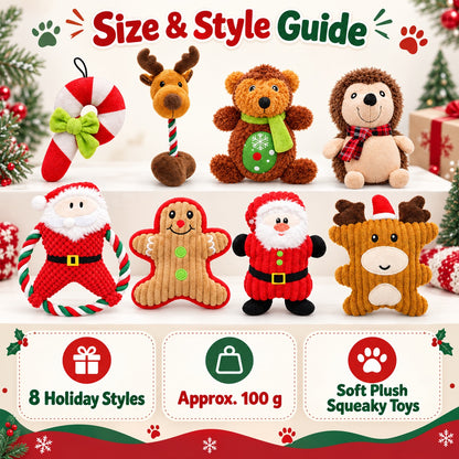 Plush Fabric Christmas Dog Toy, 8 Styles, By GAVPEPY image 4 - 3.jpg