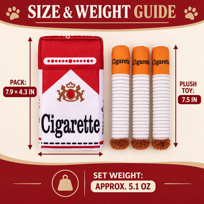 Plush Cigarette Squeaky Dog Toy, 2 Options, By GAVPEPY image 4 - 3.jpg