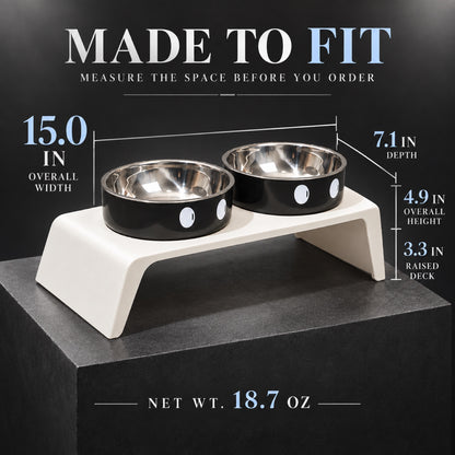 Big-Eyes Stainless Steel Double Pet Bowl, 2 Colors, By GAVPEPY image 4 - 3.jpg