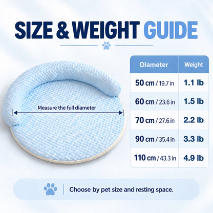 Round Cooling Pet Bed, 5 Colors & 5 Sizes, By GAVPEPY image 4 - 3.jpg