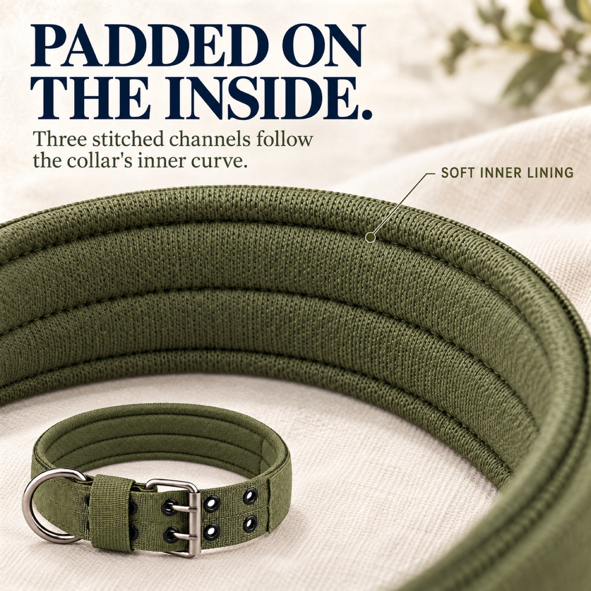 GAVPEPY Adjustable Tactical Dog Collar, Sizes M, L, XL, Black, Khaki, Green, Camouflage, for neighborhood walks, park visits and daily dog wear; an adjustable neckwear option for supervised walks and everyday outings image 4 - 3.jpg