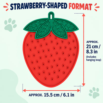 Strawberry-Shaped Silicone Pet Lick Mat, By GAVPEPY image 4 - 3.jpg