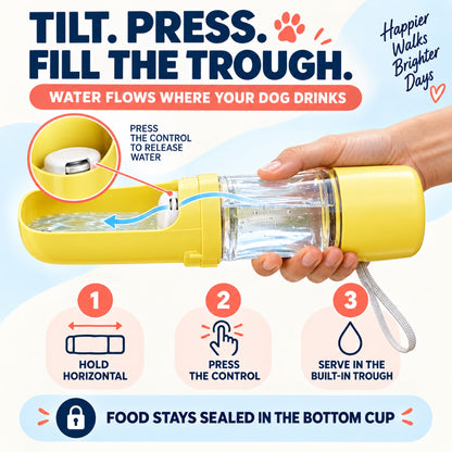 2-in-1 Pet Water and Food Bottle, 450 mL, 4 Colors, By GAVPEPY image 4 - 3.jpg
