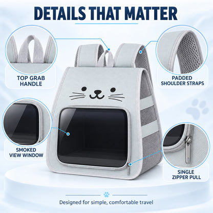 Foldable Transparent Pet Carrier Backpack, 4 Colors, By GAVPEPY image 4 - 3.jpg