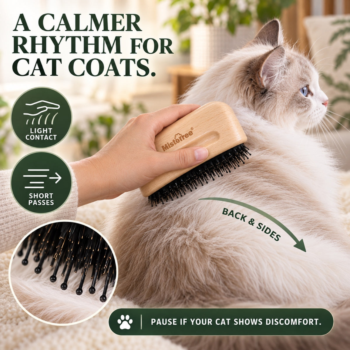 Crescent-Handle Pet Grooming Comb, By GAVPEPY image 4 - 3.jpg