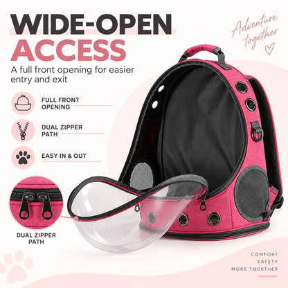 Panoramic Space Capsule Pet Backpack, 3 Colors, By GAVPEPY image 4 - 3.jpg