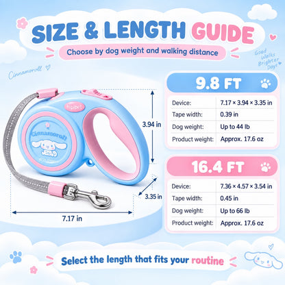 Cinnamoroll Retractable Dog Leash, 2 Lengths, By GAVPEPY image 4 - 3.jpg