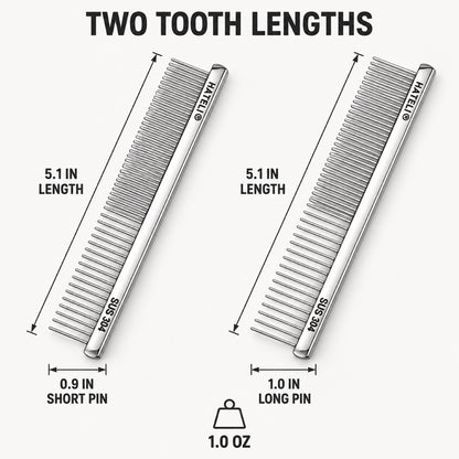 304 Stainless Steel Pet Face Comb, 2 Pin Lengths, By GAVPEPY image 4 - 3.jpg