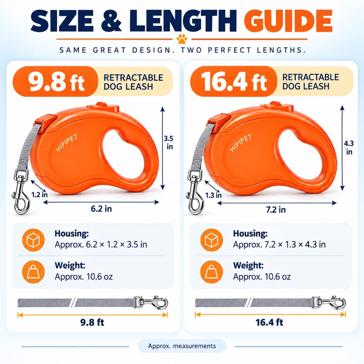 Candy-Color Retractable Dog Leash, 3 Colors and 2 Lengths, By GAVPEPY image 4 - 3.jpg