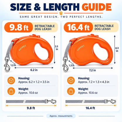 Candy-Color Retractable Dog Leash, 3 Colors and 2 Lengths, By GAVPEPY image 4 - 3.jpg