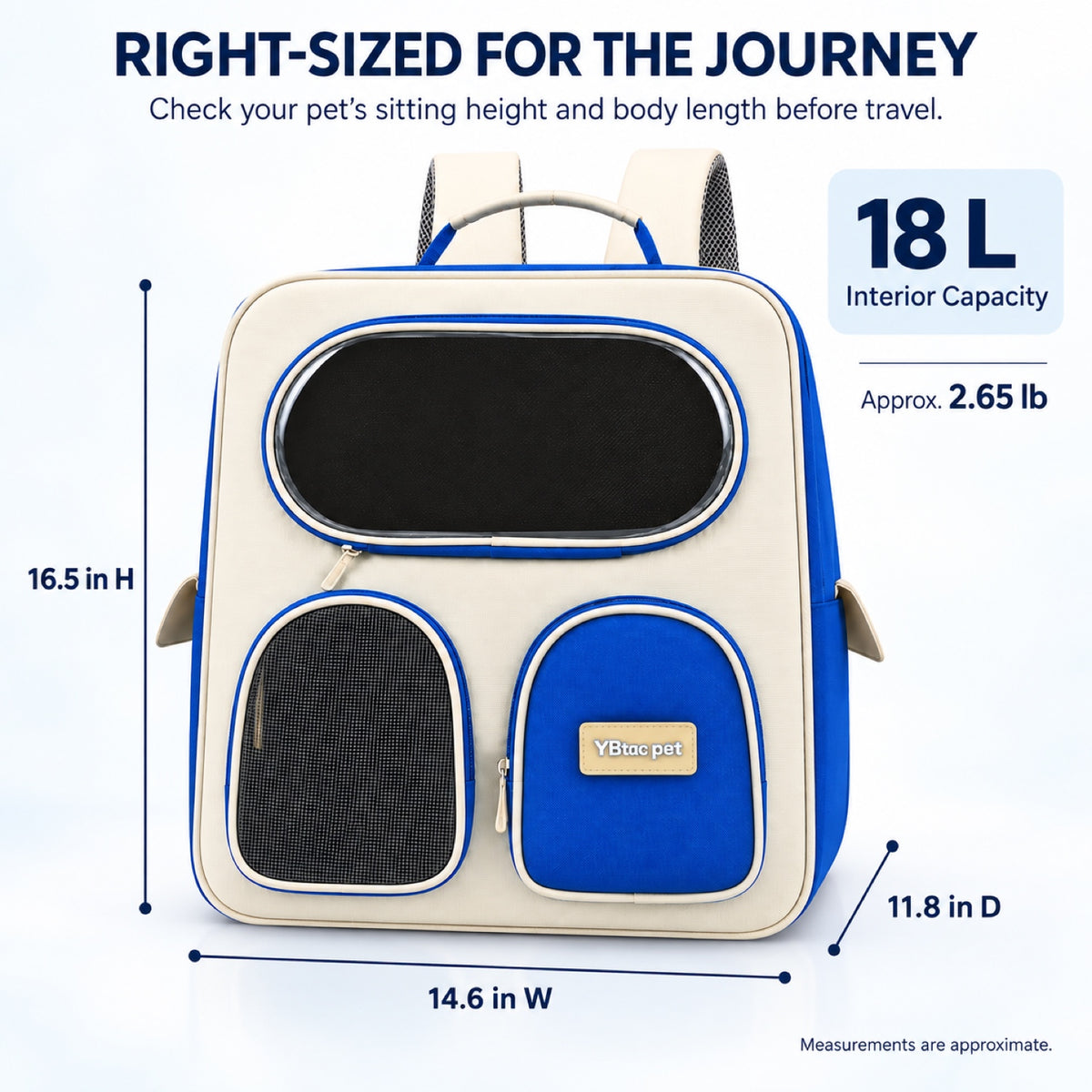 Large Multifunction Pet Backpack, 4 Colors, By GAVPEPY image 4 - 3.jpg