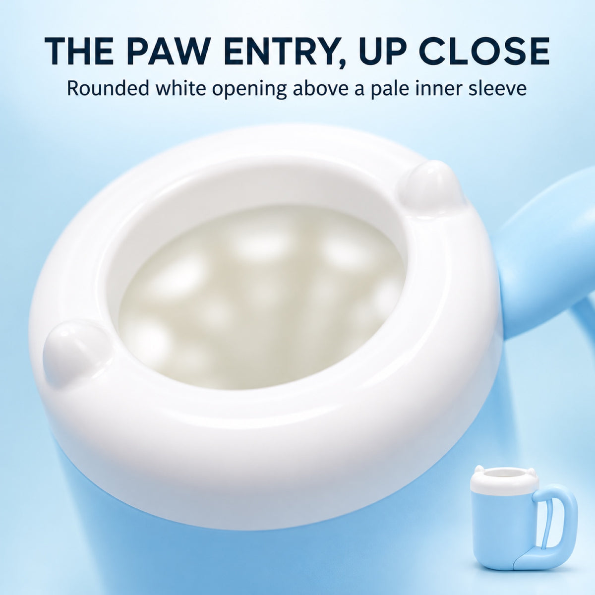 GAVPEPY ABS plastic Handled Paw Cleaning Cup, Sizes S, M, Blue, Pink, for cleaning paws after outdoor walks; reusable cup with the selected color and size shown in the product photos; review the selected variant photo for details image 3 - 3.jpg