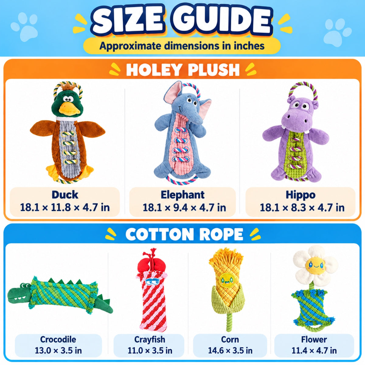 Plush Rope Squeaky Tug Dog Toy, 9 Styles, By GAVPEPY image 4 - 3.jpg