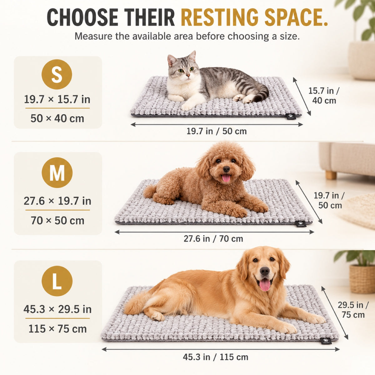 Flannel Self-Warming Pet Mat, 3 Sizes, By GAVPEPY image 4 - 3.jpg