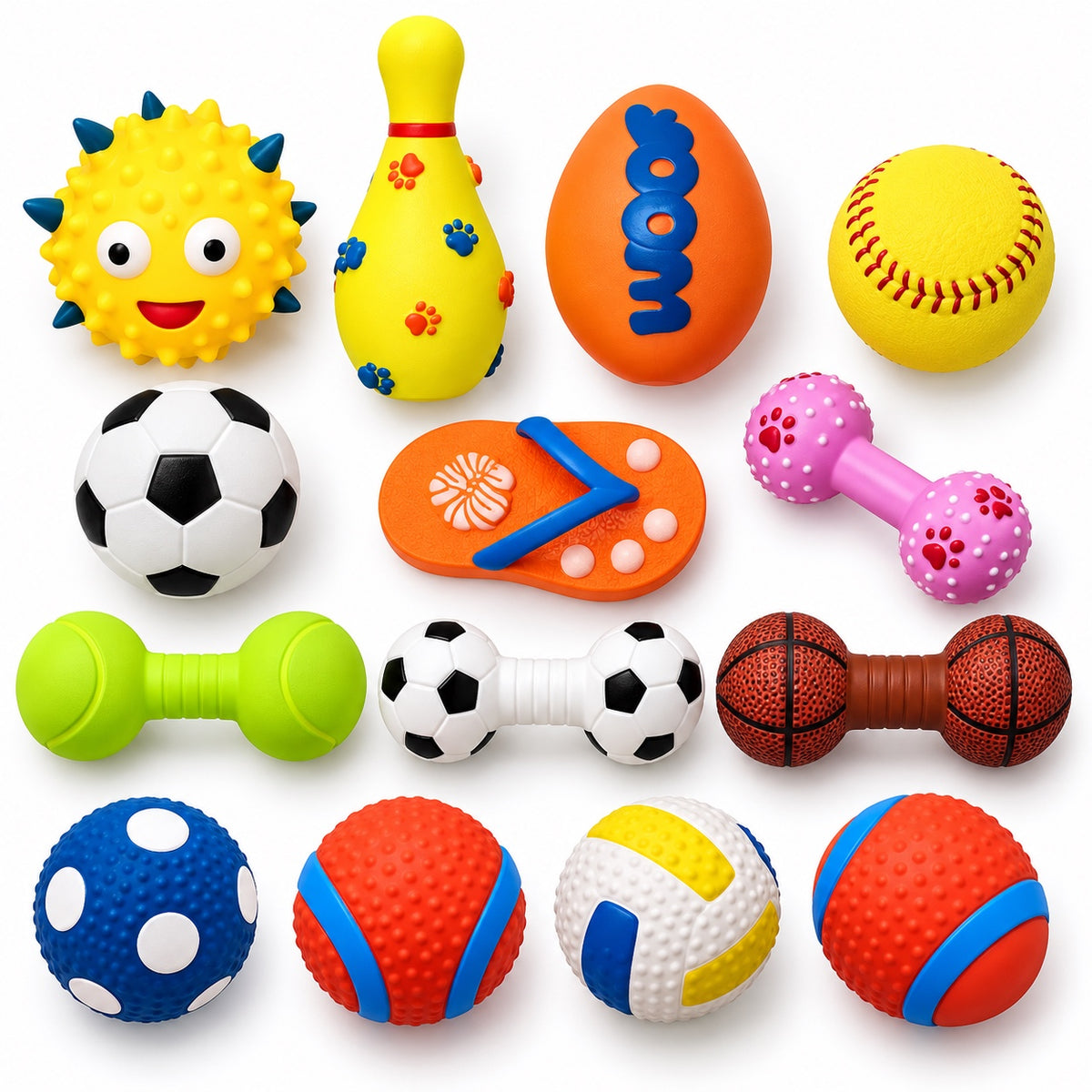 Squeaky Dog Toy, PVC Chew And Fetch Toy In Assorted Shapes, 31 Styles, By GAVPEPY image 3 - 3.jpg