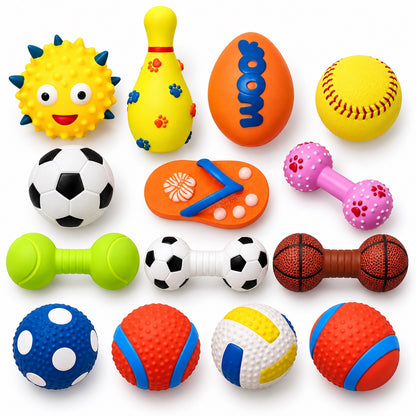 Squeaky Dog Toy, PVC Chew And Fetch Toy In Assorted Shapes, 31 Styles, By GAVPEPY image 3 - 3.jpg