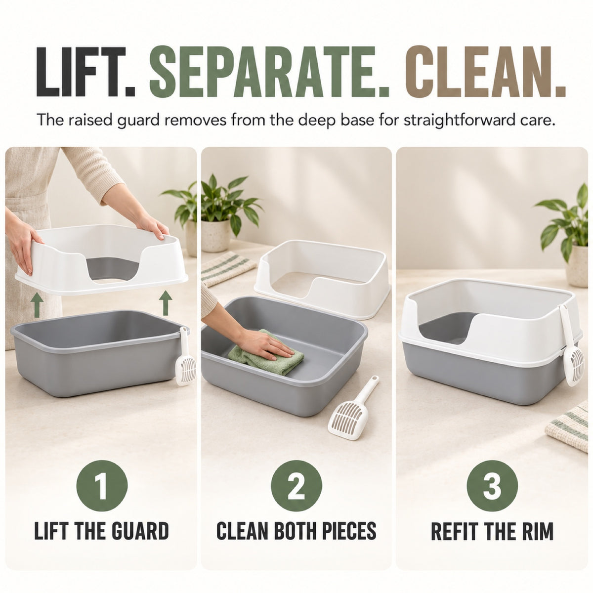 GAVPEPY High-Sided Cat Litter Box, 3 Options image 4 - 3.jpg
