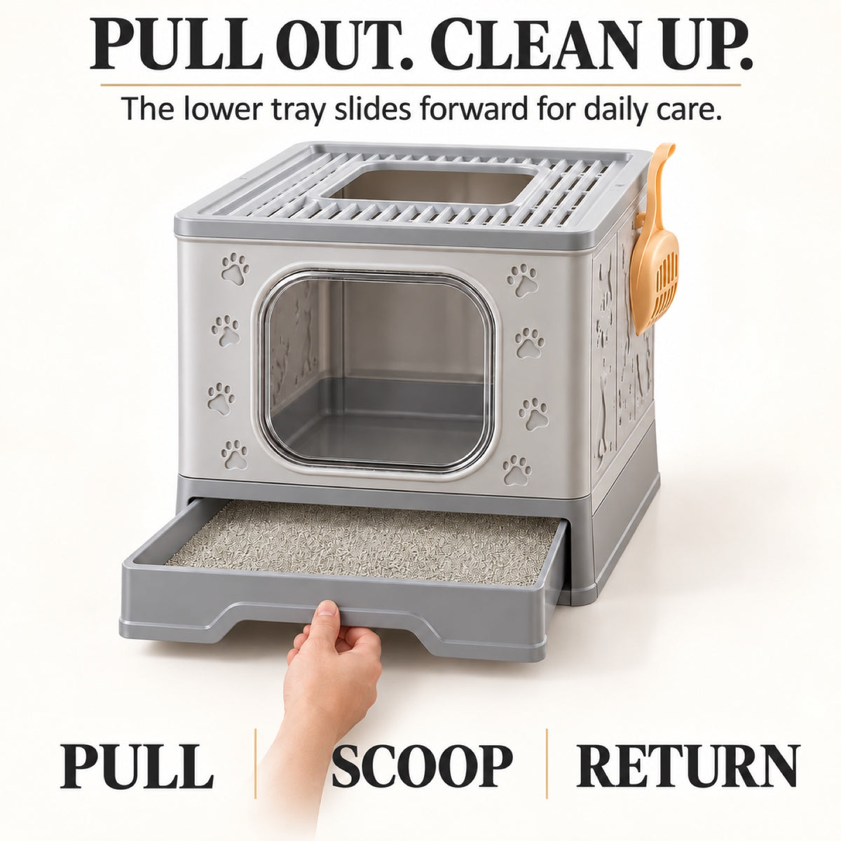 GAVPEPY Foldable High-Sided Cat Litter Box, 2 Options image 4 - 3.jpg
