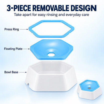 Floating Splash-Control Pet Water Bowl, 4 Colors, By GAVPEPY image 4 - 3.jpg