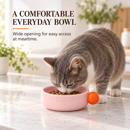 Candy-Color Ceramic Pet Bowl, 2 Colors, 18.5 cm, By GAVPEPY image 4 - 3.jpg