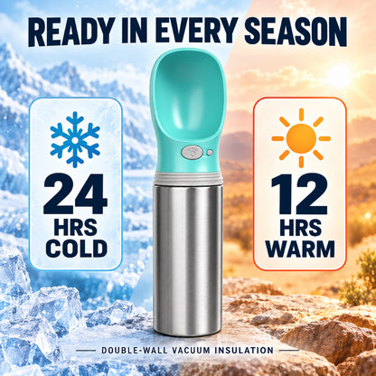 304 Stainless Steel Pet Travel Water Bottle, 400 mL, By GAVPEPY image 4 - 3.jpg