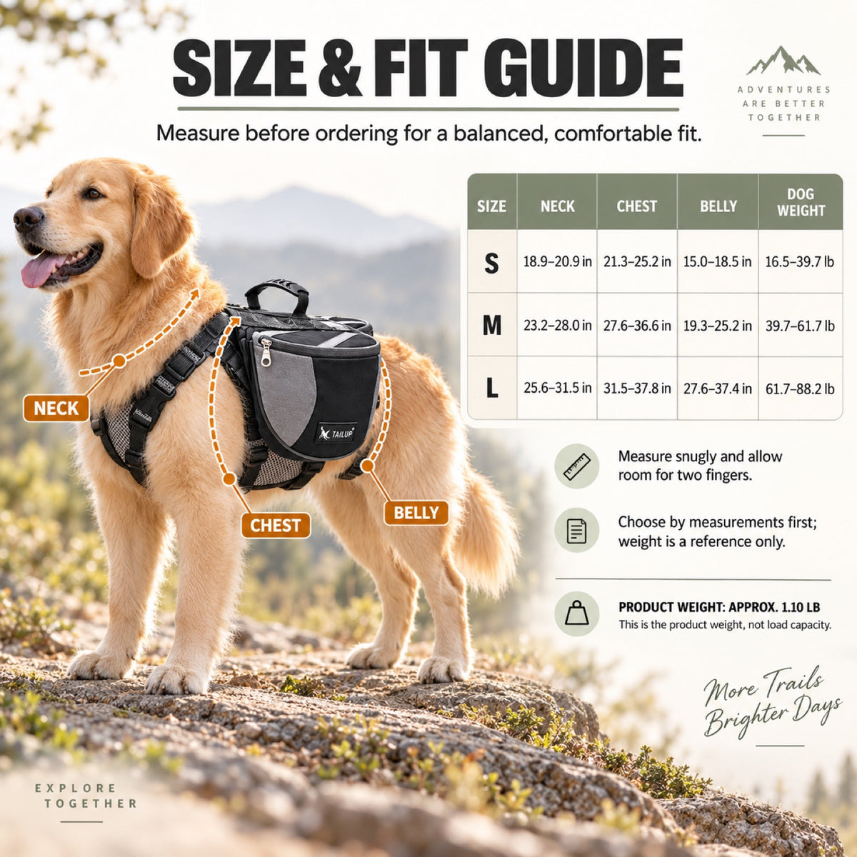 Dog Saddle Backpack, 3 Sizes and 2 Finishes, By GAVPEPY image 4 - 3.jpg