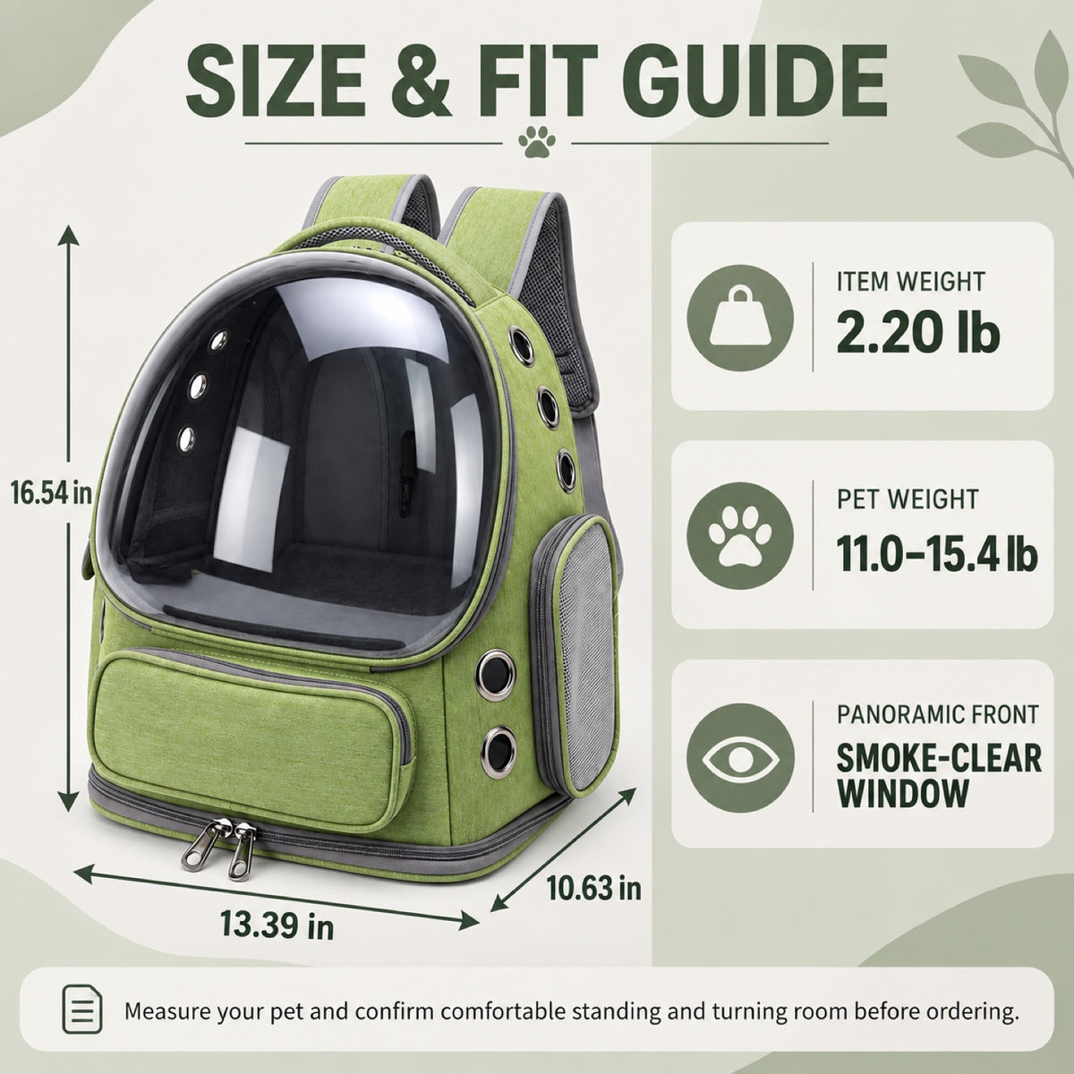 Lightweight Ventilated Pet Backpack, 5 Colors, By GAVPEPY image 4 - 3.jpg