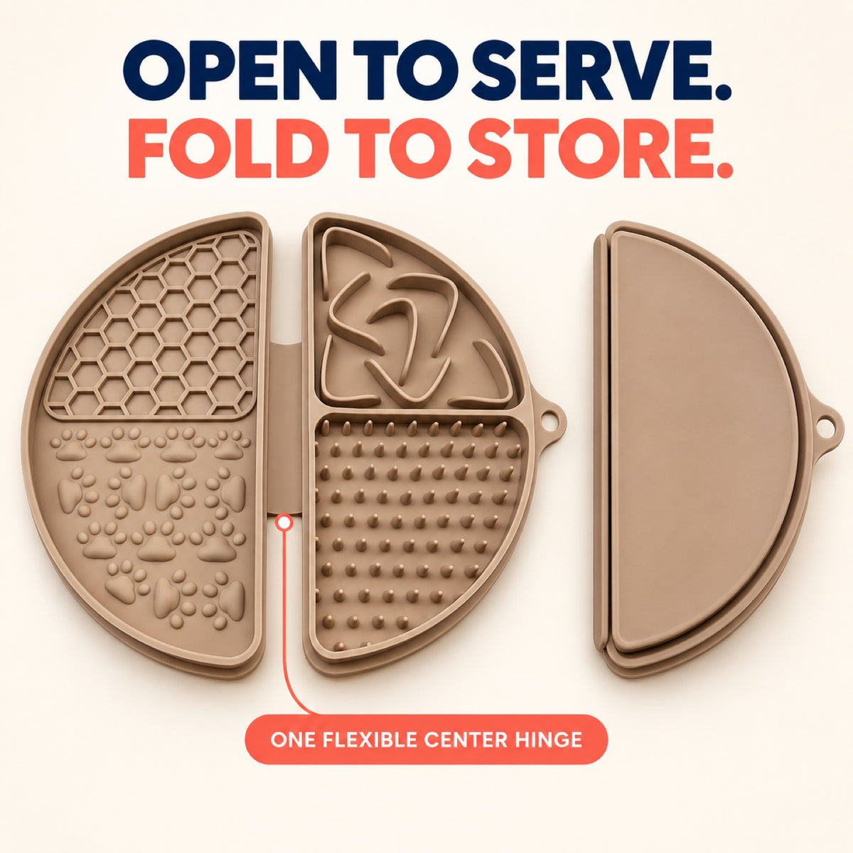 Folding Round Silicone Pet Lick Mat, 3 Colors, By GAVPEPY image 4 - 3.jpg