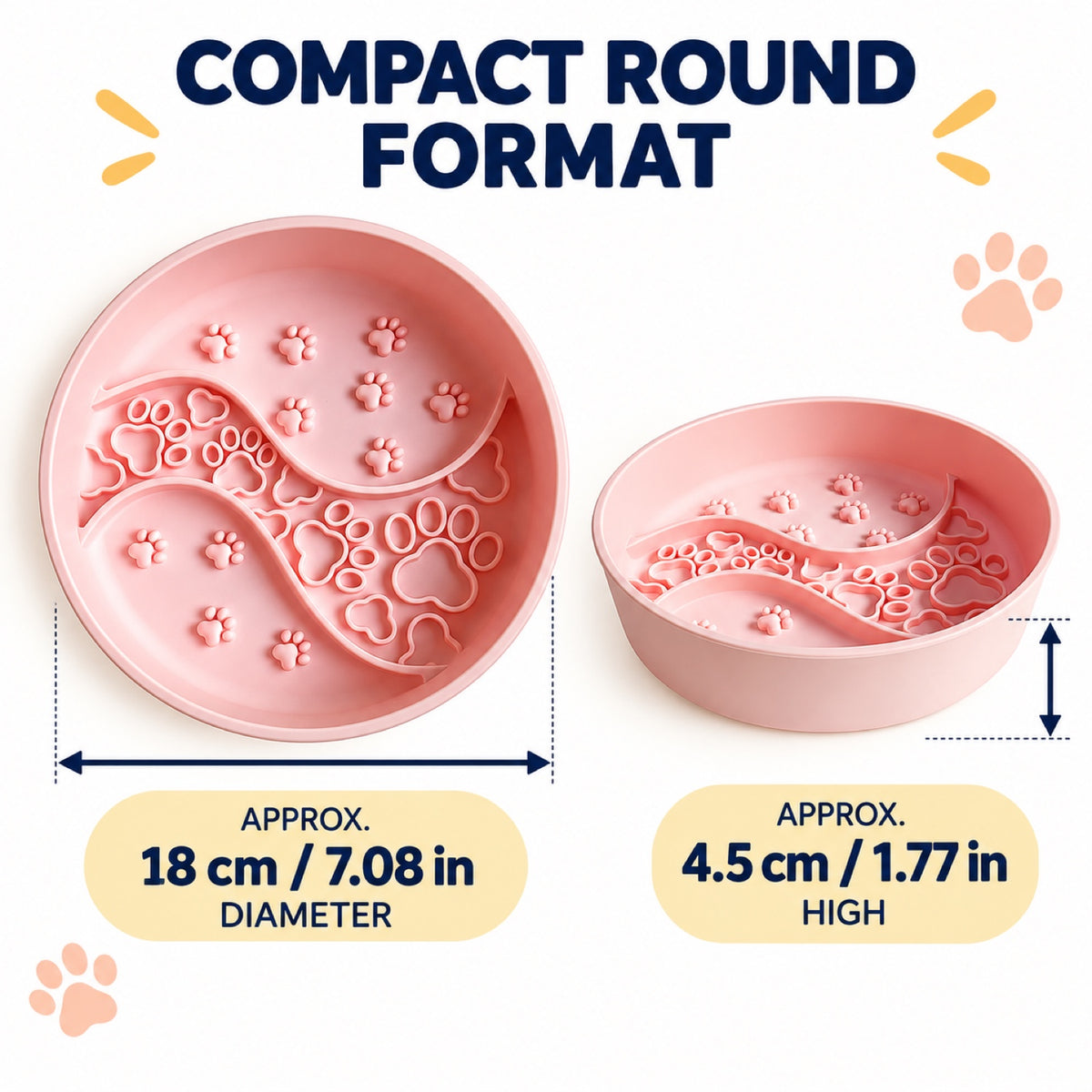 Paw Print Silicone Pet Lick Bowl, 5 Colors, By GAVPEPY image 4 - 3.jpg