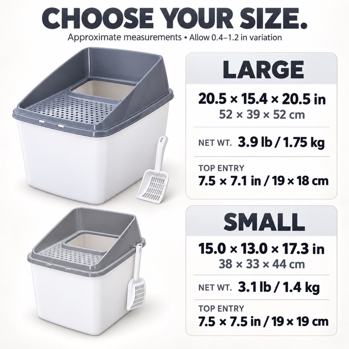 GAVPEPY Top-Entry Enclosed Cat Litter Box, 4 Options image 4 - 3.jpg