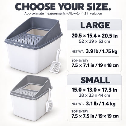 GAVPEPY Top-Entry Enclosed Cat Litter Box, 4 Options image 4 - 3.jpg