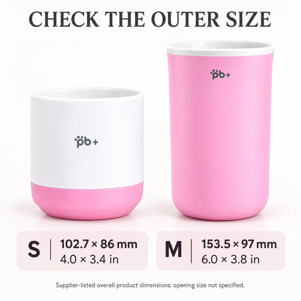 GAVPEPY ABS plastic Press-Action Paw Cleaning Cup, Sizes S, M, Pink, Blue, after rainy walks, park visits and everyday outdoor trips; a reusable cup design for rinsing paws after walks and outdoor play image 3 - 3.jpg