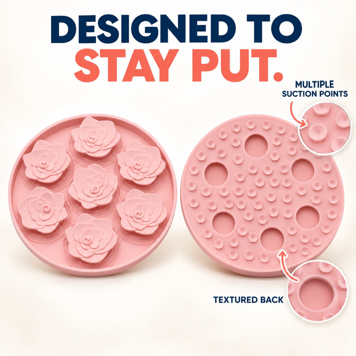Four-Leaf Clover Silicone Pet Lick Mat, 2 Shapes, By GAVPEPY image 4 - 3.jpg