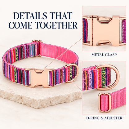 GAVPEPY Fabric Patterned Fabric Dog Collar, Sizes XS, S, M, L, 5 color or pattern options, for neighborhood walks, park visits and daily dog wear; an adjustable neckwear option for supervised walks and everyday outings image 4 - 3.jpg