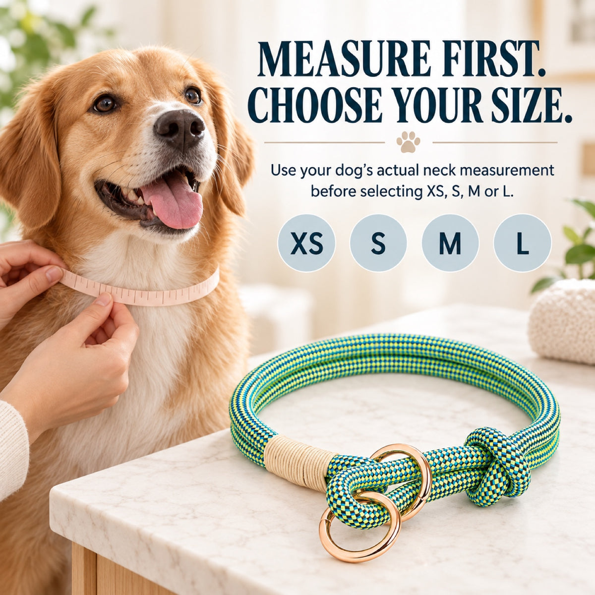 GAVPEPY Nylon Braided Rope Dog Collar, Sizes XS, S, M, L, Brown, Shadow White, for neighborhood walks, park visits and daily dog wear; an adjustable neckwear option for supervised walks and everyday outings image 4 - 3.jpg