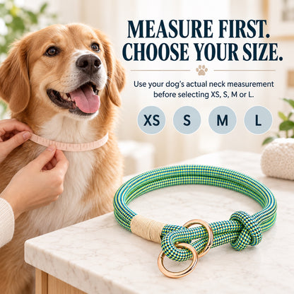 GAVPEPY Nylon Braided Rope Dog Collar, Sizes XS, S, M, L, Brown, Shadow White, for neighborhood walks, park visits and daily dog wear; an adjustable neckwear option for supervised walks and everyday outings image 4 - 3.jpg